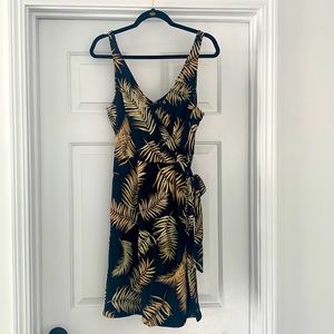 Black Palm Leaf dress